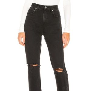 Agolde Cherie Black Distressed Jeans